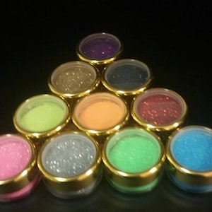 10 x Body art glitter pots 5 gram different colors Children's parties, glitter tattoos