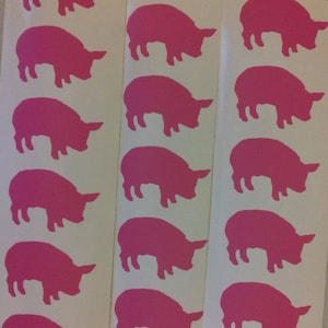 Rose Cochon autocollants garçons filles enfants animaux cour de ferme