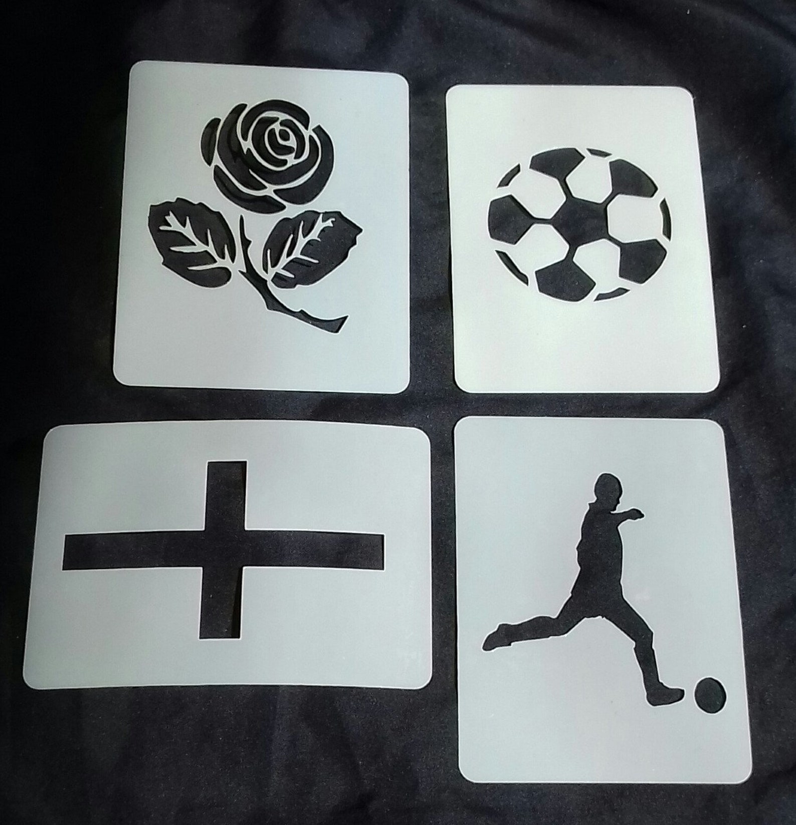 England Football Face Painting Stencils Reusable English Etsy