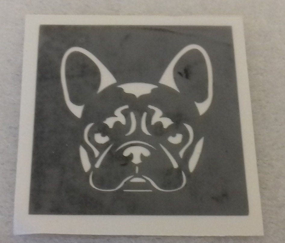 10 100 French Bulldog Face Dog Stencils for Etching on Glass - Etsy