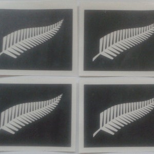 10 - 100 stencil felce neozelandese per tatuaggi glitter / creazione di carte / aerografo Coppa del Mondo di rugby All Blacks