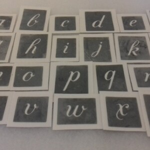 Giant 3"Alfabet kleine letter stencils voor het etsen glas Gemengde letters 26 - 300