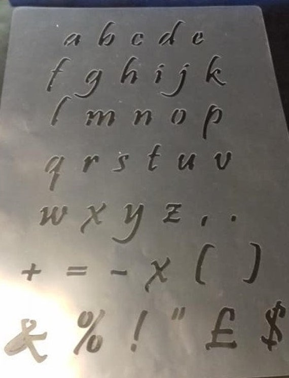 Alphabet lower case letter stencils for etching glass Mixed letters 26-300