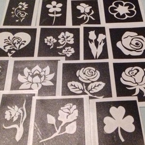 bloem thema stencils voor etsen op glas (gemengde) tulip narcissen roze daisy ambachtelijke hobby aanwezig