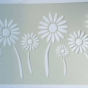 Fleurs décoration murale pochoirs chambre salon cuisine 10 » x 5 » marguerites