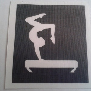 Gymnastiekstencils voor het etsen op glas Sportturnstang