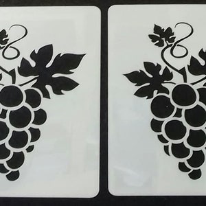 2 x grape & vine wall decor stencils for pubs / restaurants / bars / home wall decoration  / card making