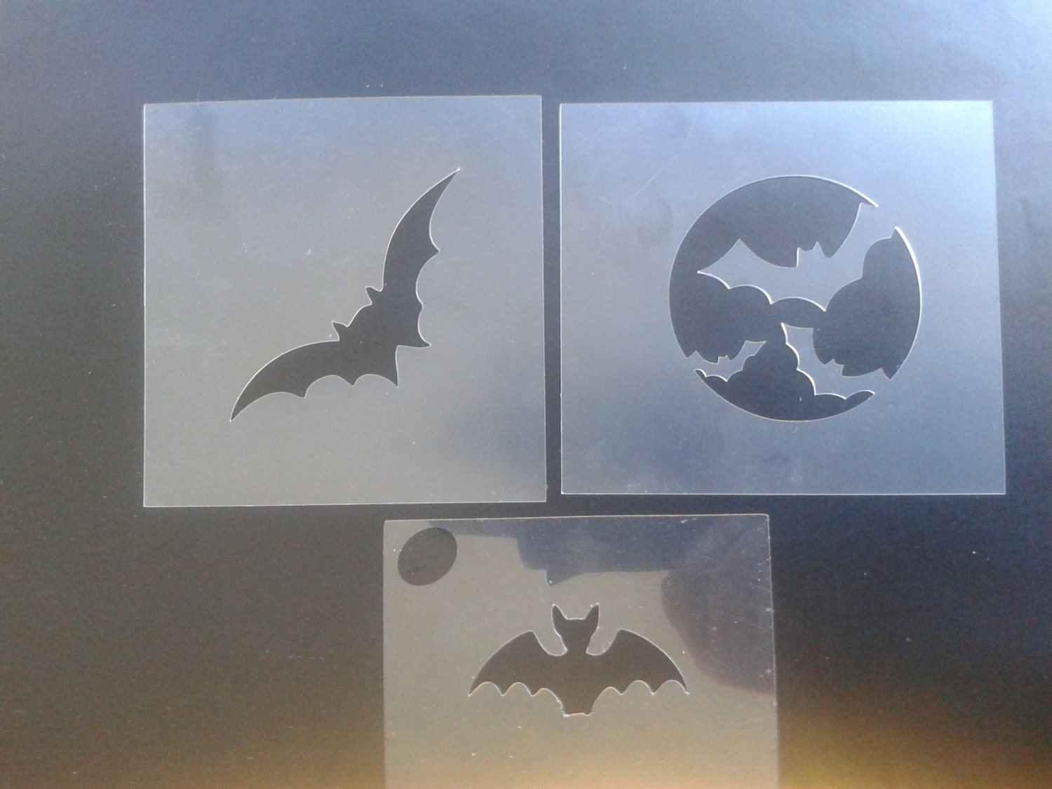Bat Face Painting Stencil Set Including 3 Different Stencils Halloween ...