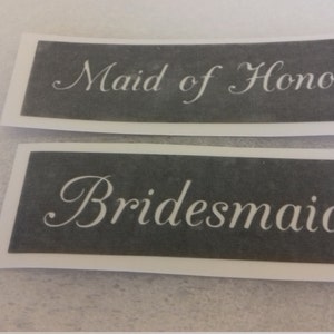 Maid of Honor & Bruidsmeisje woord stencils (gemengd) voor het etsen op glas ambacht hobby glaswerk aanwezig cadeau gunst bruiloft