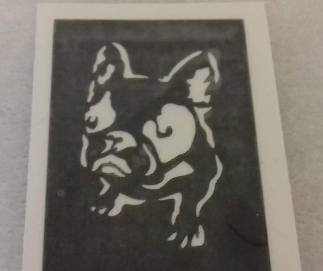 10 - 100 French Bulldog Face Dog Stencils for Etching on Glass ...