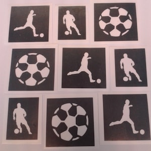 20 di calcio stencil a tema per scintillio tatuaggio / airbrush / hennè - boys
