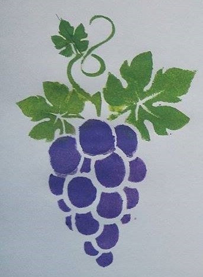 2 x grape & vine wall decor stencils for pubs / restaurants / | Etsy