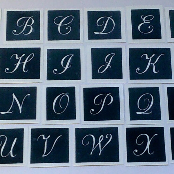 5 x Giant Alphabet capital letter stencils for etching 3" high giant