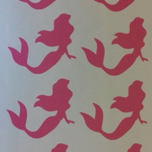 Roze zeemeermin stickers meisjes mythologie zee kust Ariel oceaan