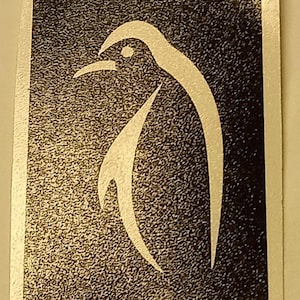 10 - 100 Pingüino de lado con plantillas de pico para grabar en vidrio Pájaro antártico