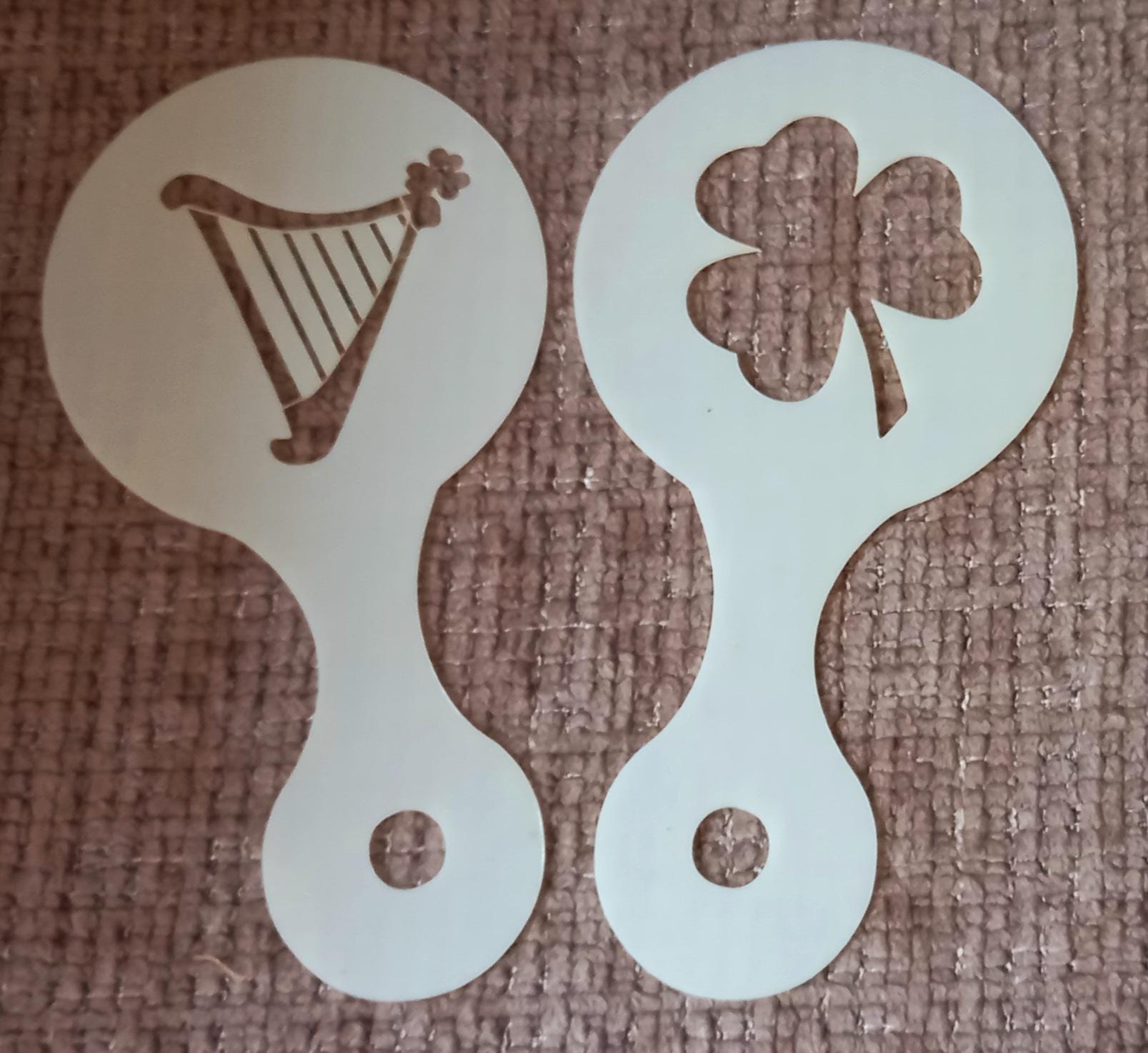 Angel With Harp Reusable Stencil many Sizes Angel With Harp Reusable Stencil many Sizes