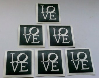 Love word stencils for etching on glass    special occasion gift hobby favor wedding Valentine