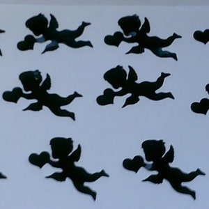 30 x cupido zwarte stickers - erg leuk voor kinderen - zal blijven plakken op veel dingen liefde