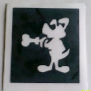 10 - 100 Pochoirs cartoon pour chien & os pour gravure sur verre Brillant pour cadeau spécial