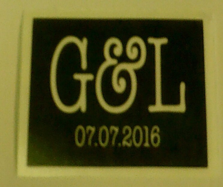 Personalized Letter & Date Motif Stencils for Etching on Glass Wedding ...