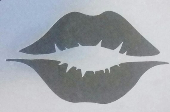2 x lips wall decor stencils for decoration craft hobby | Etsy