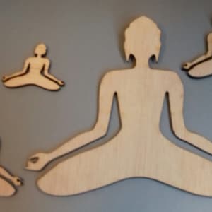 Buddha shape 3 mm wood embellishments for craft projects  Hindu Buddhism  Hinduism mixed sizes