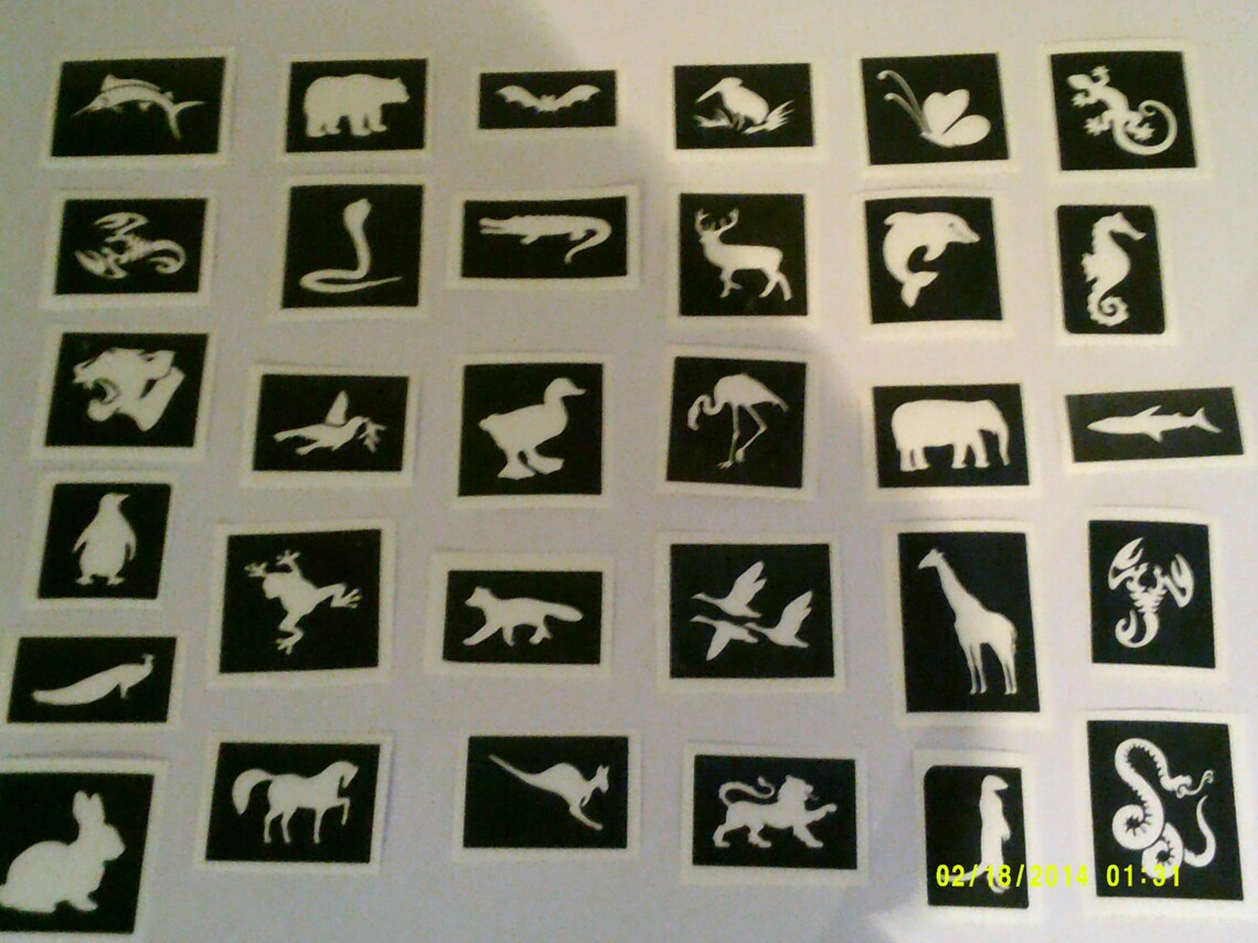 Animal Themed Stencils for Etching on Glass mixed Meerkat Etsy