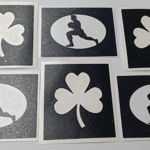 Ireland rugby themed stencils for temporary glitter tattoos  Internationals World Cup Irish