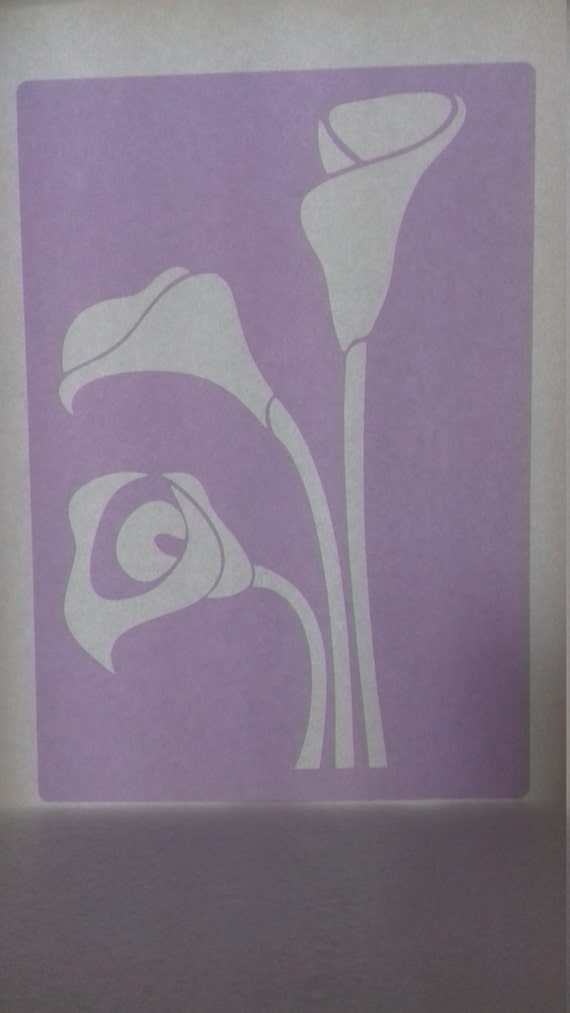 Lily Flower Wall Decor Stencil Bedroom Living Room Kitchen | Etsy
