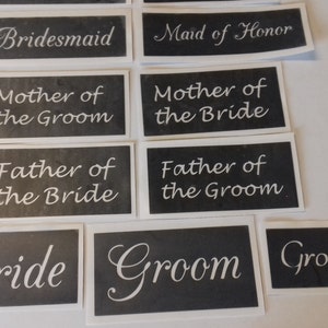 Wedding word (mixed) stencils for etching on glass  hobby craft present gift glassware Bride groom flower girl best man page boy groomsman