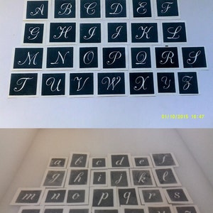 Old English Font Letters 260 pcs 3/8 tall Black Fused Glass Decals –  Captive Decals