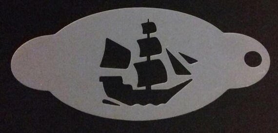 2 x pirate ship Wall art decal card making stencils  Christmas gift boys room 