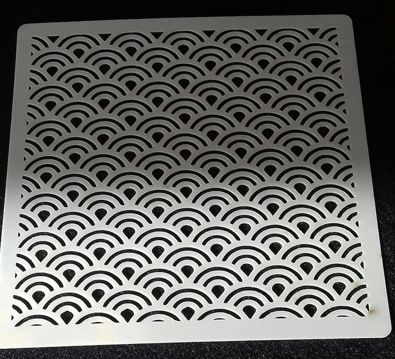 2 x rainbow art deco pattern stencil for wall greeting card making reusable