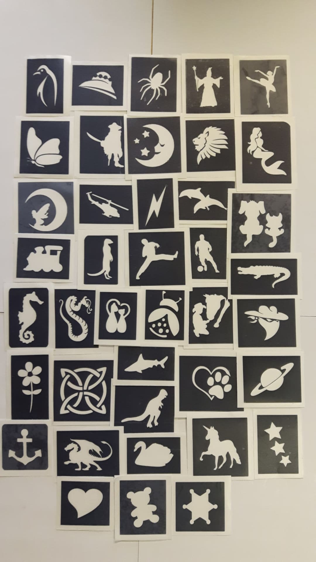 50 X Stencils for Glitter Tattoos / Airbrush / Body Art / Face - Etsy