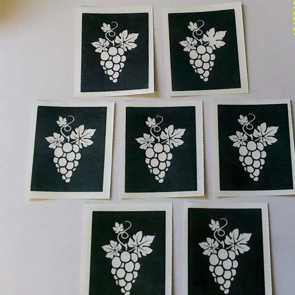 Grape stencils for etching on glass   craft hobby fruit wine glassware present gift wine restaurant bar
