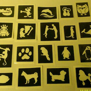 Leuke en grappige dierenstencils voor het etsen op glas (gemengde) speciale gelegenheid ambachtelijk hobby glaswerk cadeau