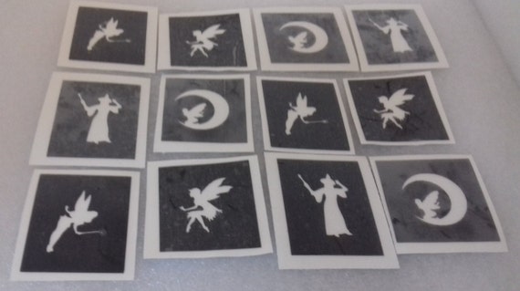 Fairy Themed Mini Small Stencils for Etching on Glass Fairies Godmother  Hobby Craft Christmas 