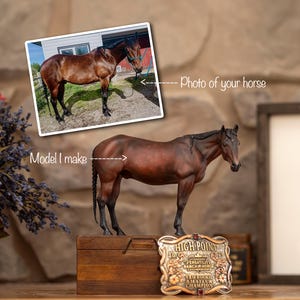 Custom Hand Painted Model Horse, Memory Box, Ribbon Display, Loss Of Horse, Painted Model, Custom Horse Keepsake Gift, not Breyer truly OOAK