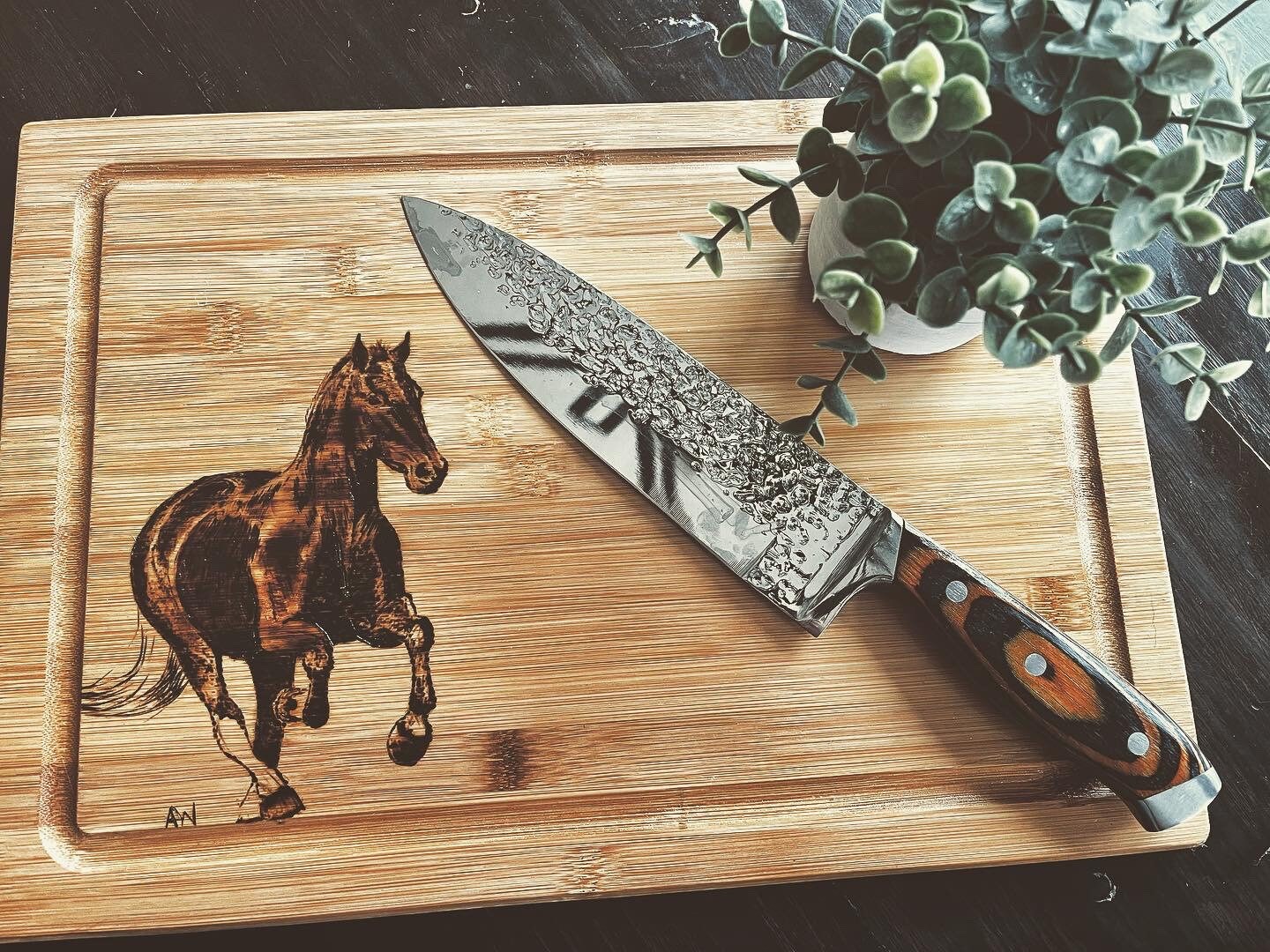 Horse portrait, custom cutting board, wood burning, pet portrait, horses, equine art, pyrography