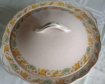 1930s Creampetal Grindley tureen serving bowl art nouveau