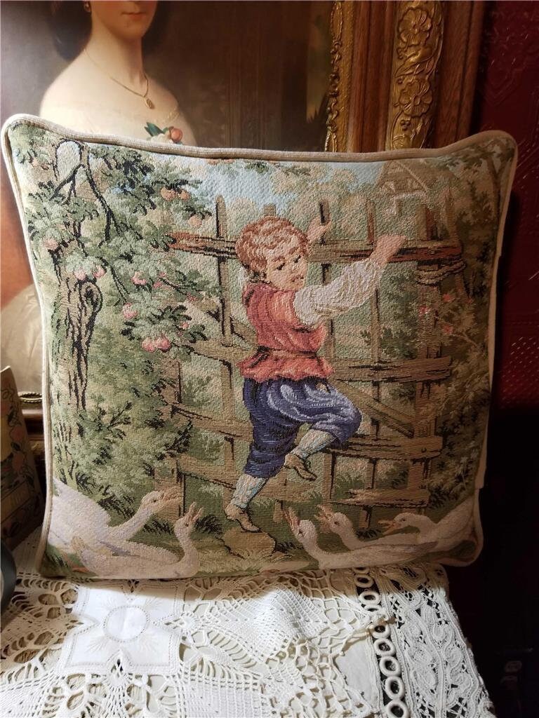 antique tapestry pillows