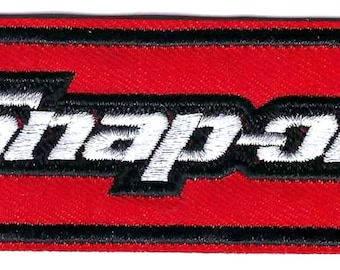 Snap On Racing Patch 4 Inches long Embroidered Vintage Iron On
