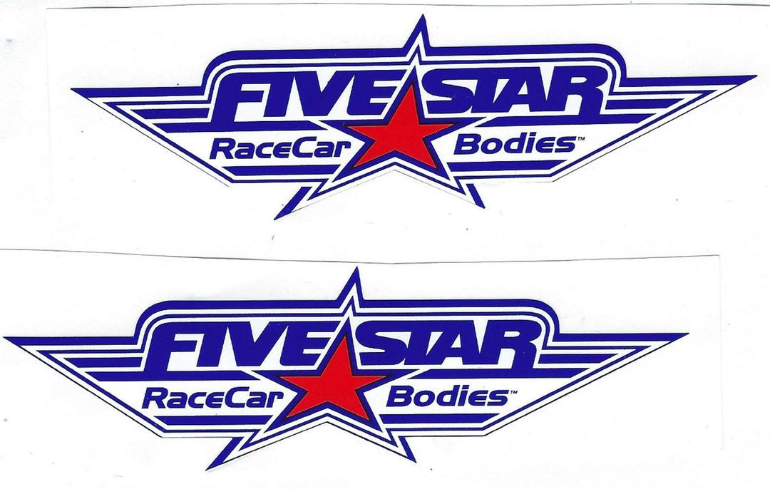 Five Star Racing Bodies Decal Sticker 5-3/4 Inch Long Size Set of 2 - Etsy
