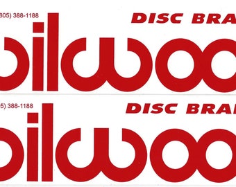 Wilwood Racing Decals Sticker Set of 2