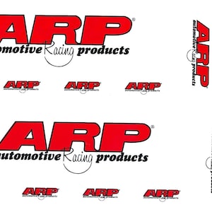 ARP Racing Decals Sticker Sheet of 7 Set of 2