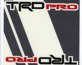 TRD Pro Racing Decal Sticker Sheet Pair 6 Inches Long