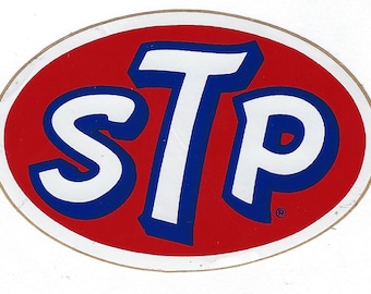 STP Racing Decal Sticker Vintage 4 Inches Long Vinyl