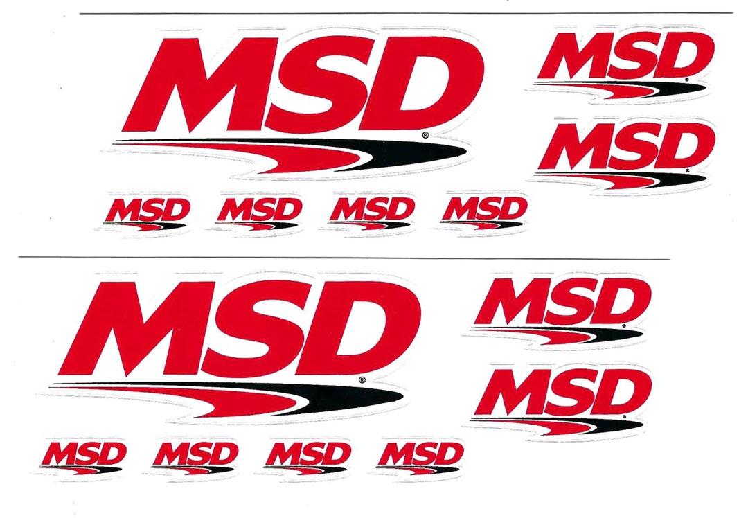MSD Racing Decal Sticker Sheet of 6 Set of 2 - Etsy