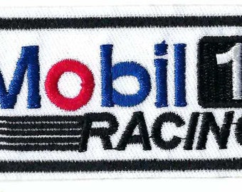 Mobil 1 Racing Patch 4 Inches long Embroidered Vintage Iron On