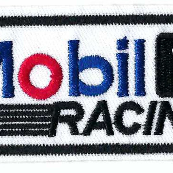 Mobil 1 Racing Patch 4 Inches long Embroidered Vintage Iron On